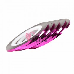 Banda decorativa de unghii 1mm Roz neon